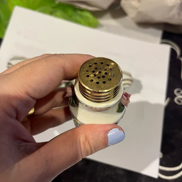 Antique Dresden Porcelain Salt & Pepper Set With Tray Germany - Picture 4 of 6